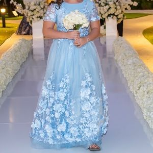Sister of the bride baby blue gown